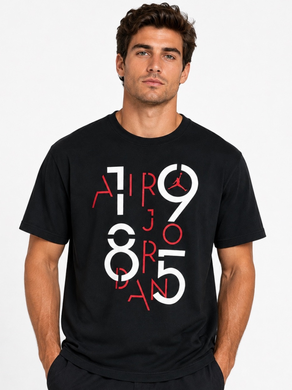 Jordan Air 1985 Graphic T-Shirt Black Red White Men’s XL